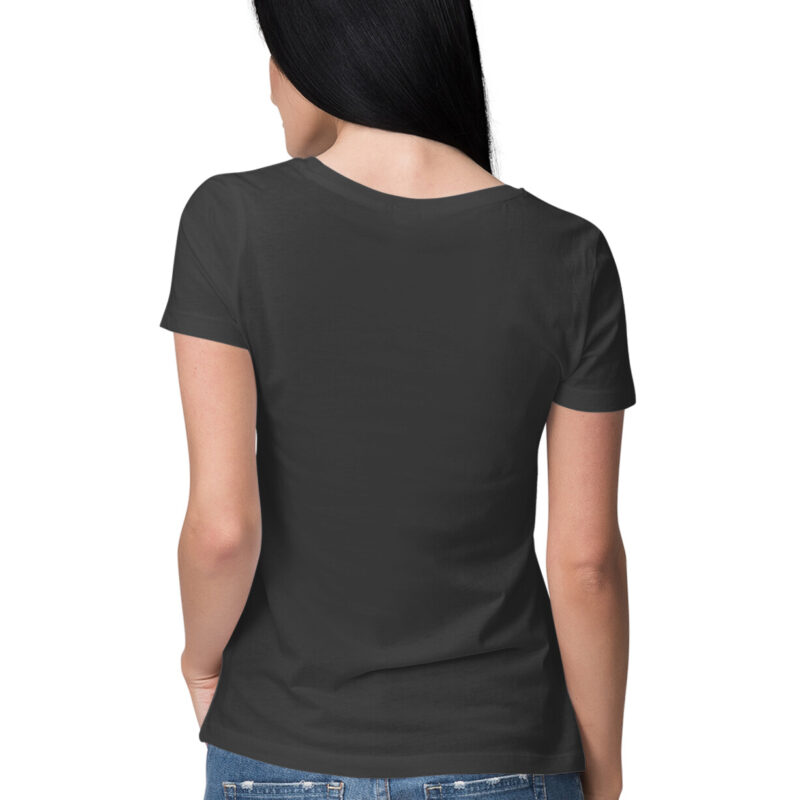 Gold Foil Indian Rangoli Pattern T-Shirt – Women’s Half Sleeve Round Neck - Image 2