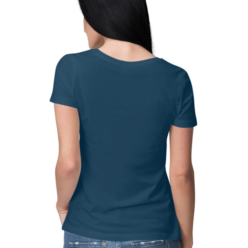 Gold Foil Indian Rangoli Pattern T-Shirt – Women’s Half Sleeve Round Neck - Image 10