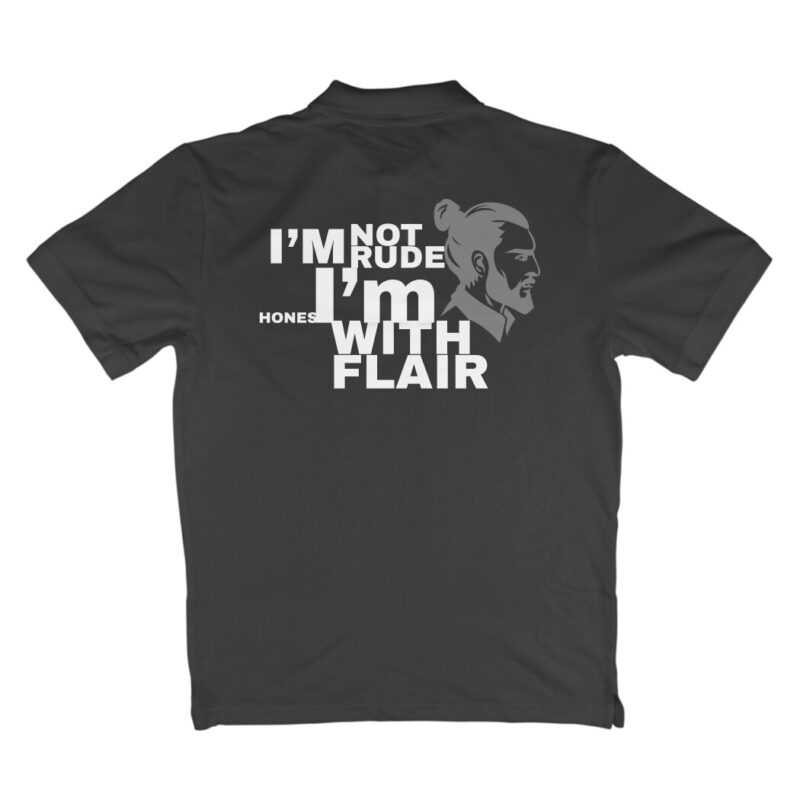 I’m not rude I’m honest with flair - Men's Polo T-shirts - Image 2