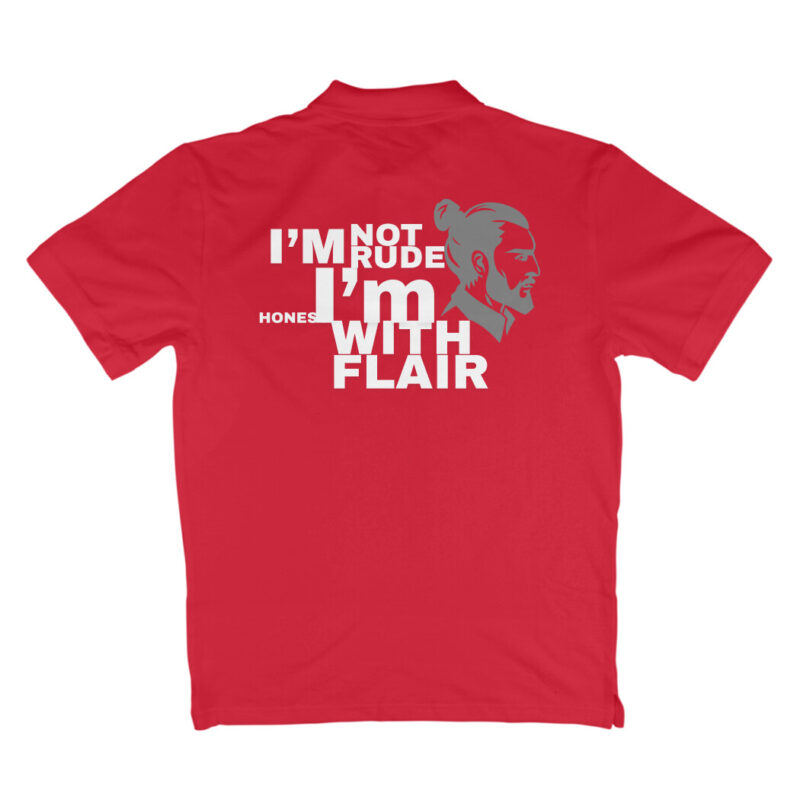 I’m not rude I’m honest with flair - Men's Polo T-shirts - Image 4