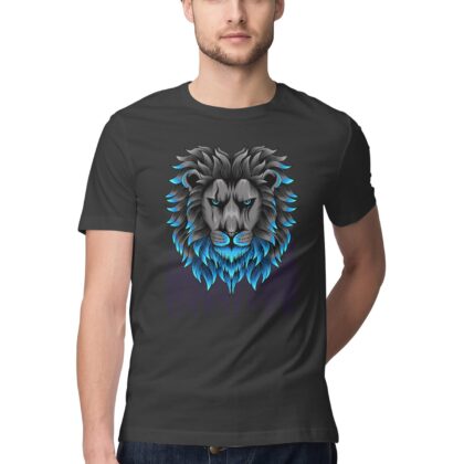 Angry Lion Head Graphic T-Shirt – Men’s Half Sleeve