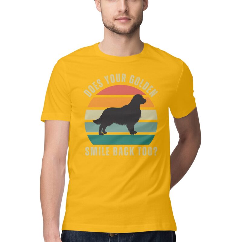 Does Your Golden Smile Back Too? T-Shirt – Men’s Half Sleeve Round Neck - Image 4