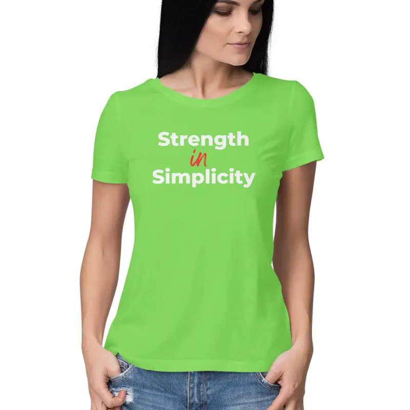 Strength in Simplicity T-shirt – Women’s Half Sleeve Round Neck - Image 6
