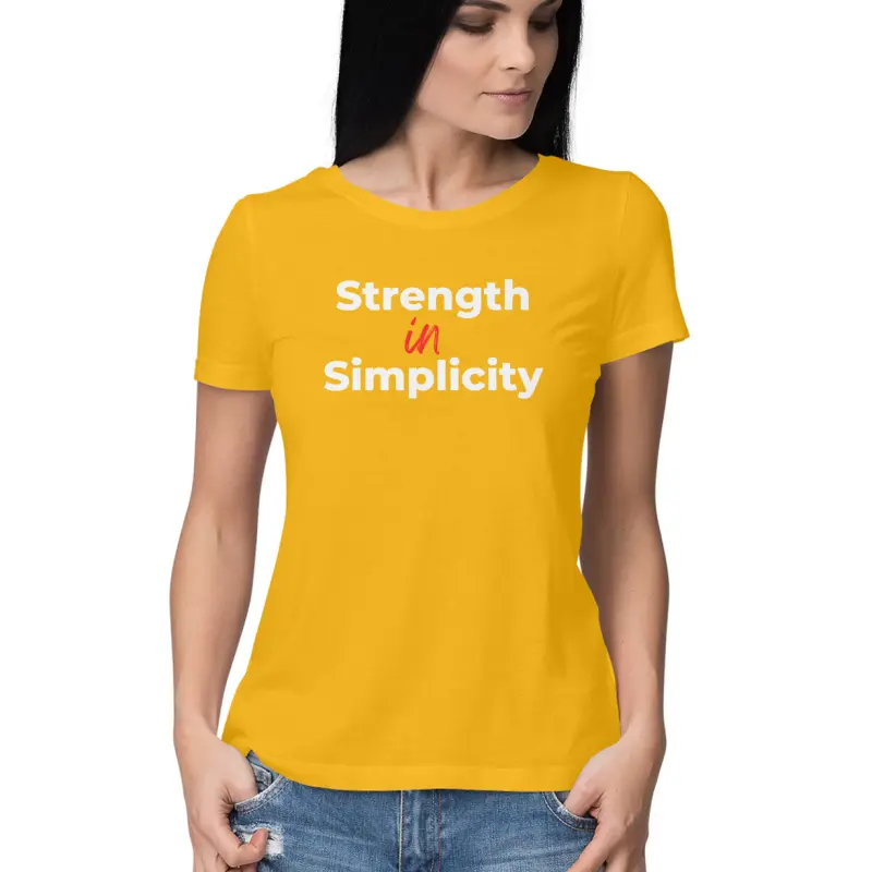 Strength in Simplicity T-shirt – Women’s Half Sleeve Round Neck - Image 9