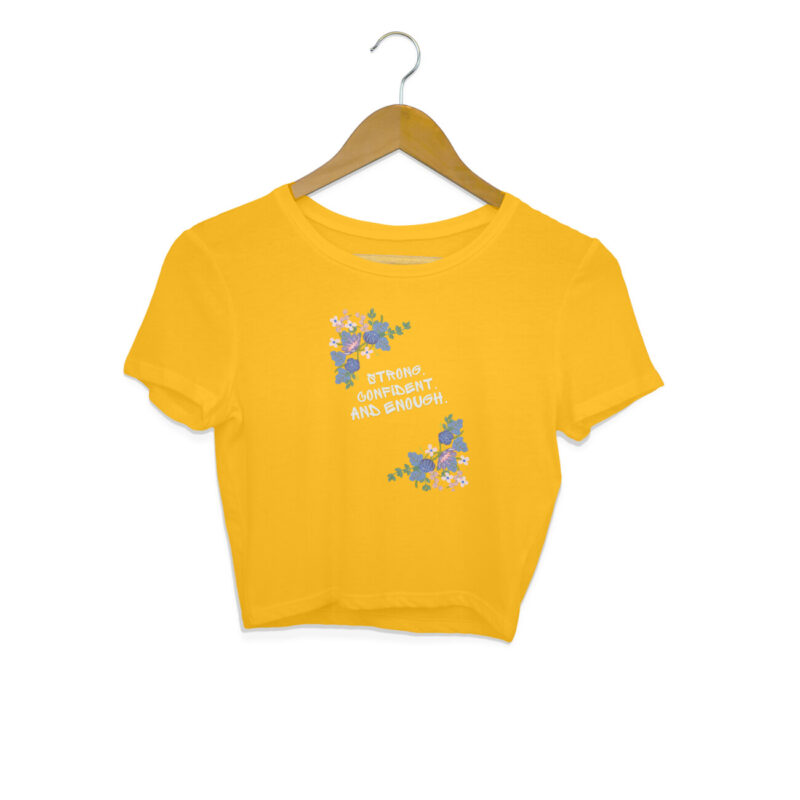 Strong, Confident, and Enough Women's Crop Top - Image 2