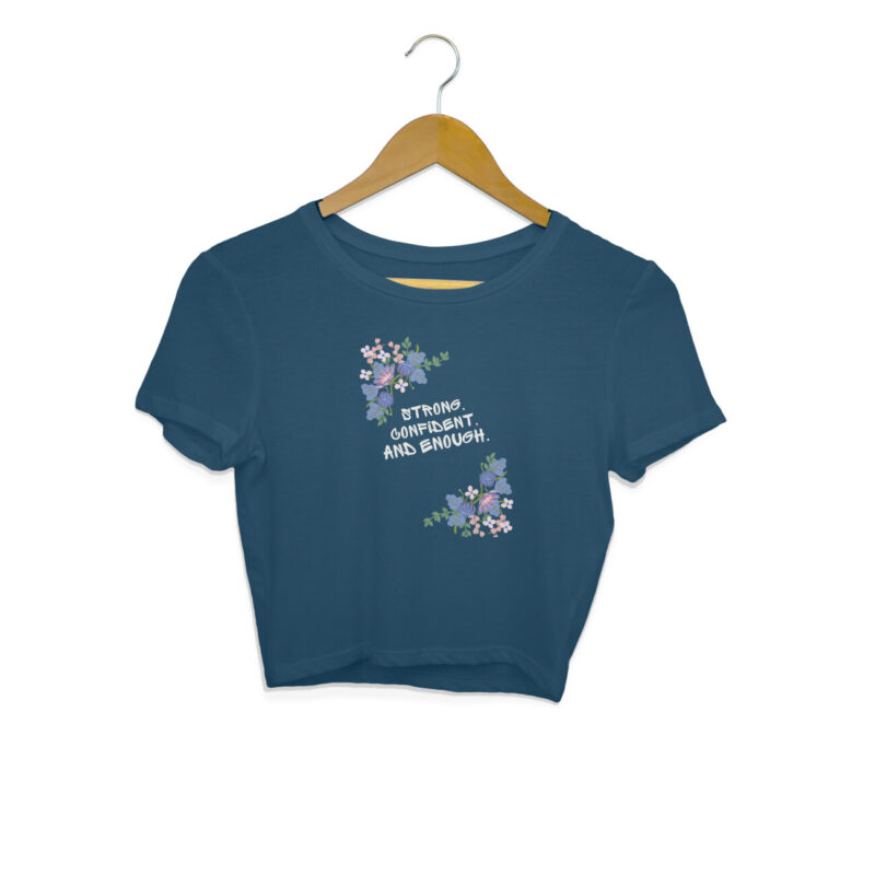Strong, Confident, and Enough Women's Crop Top - Image 5