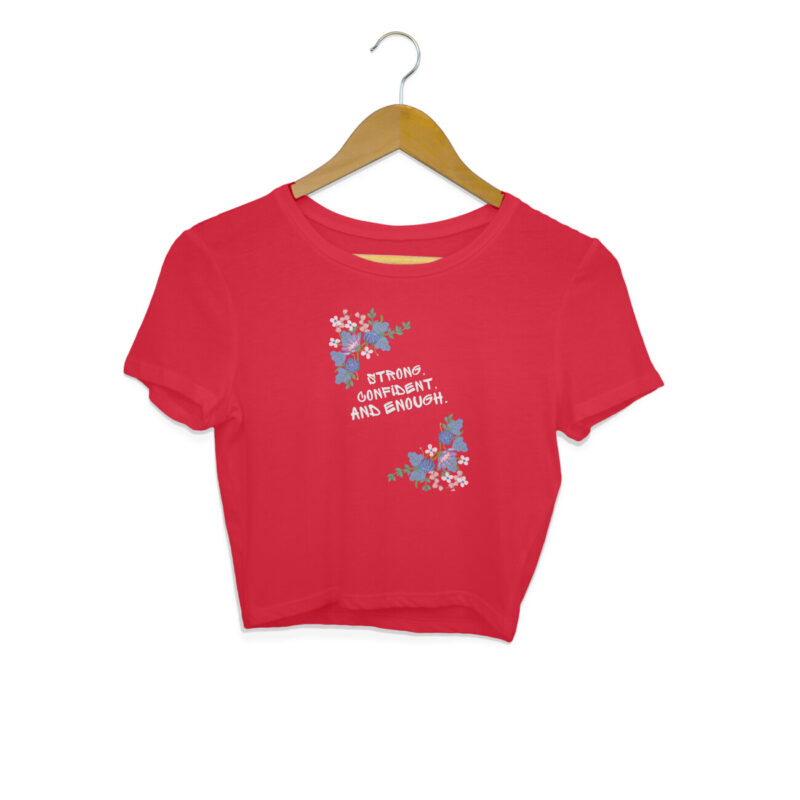 Strong, Confident, and Enough Women's Crop Top - Image 7