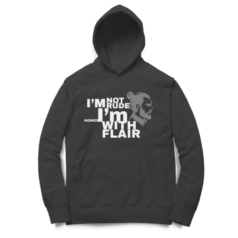 I’m Not Rude, I’m Honest with Flair Men’s Hoodie - Image 4