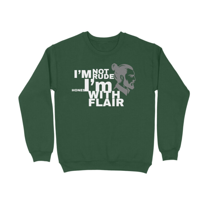 I’m not rude I’m honest with flair - Men's Sweatshirts - Image 5
