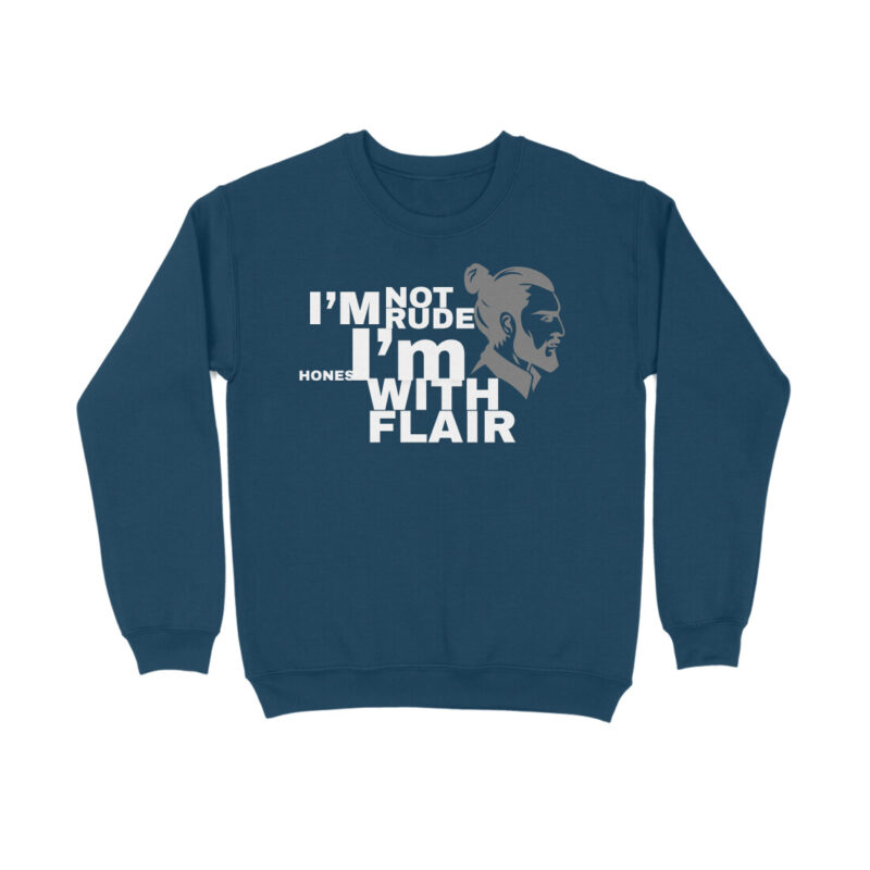 I’m not rude I’m honest with flair - Men's Sweatshirts - Image 6