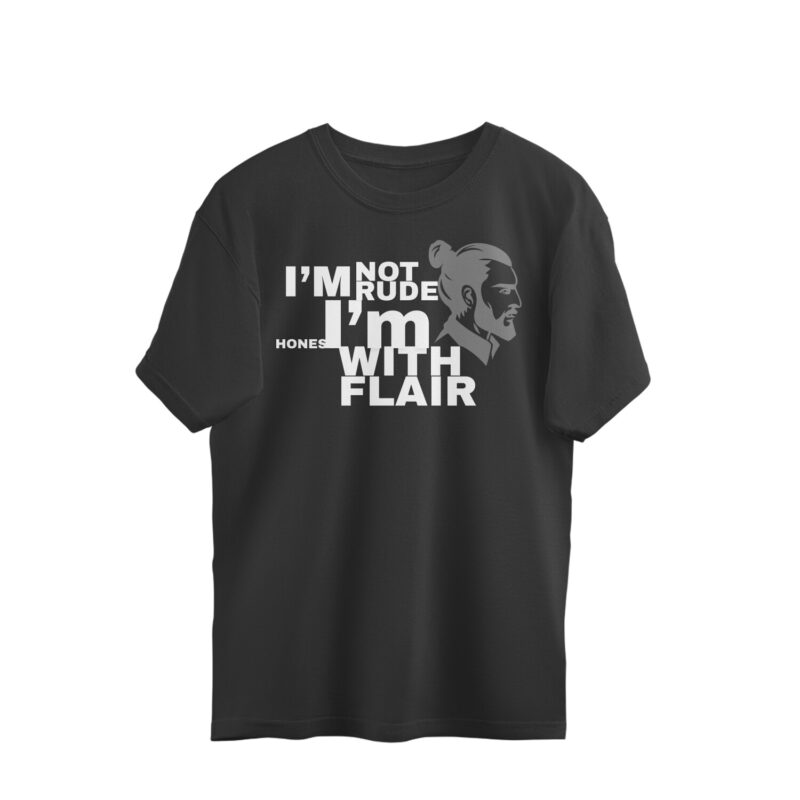 I’m not rude I’m honest with flair - Men's Oversized Tshirts - Image 2