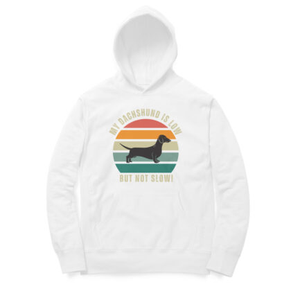 My Dachshund is low but not slow! – Men’s Oversized Hoodies