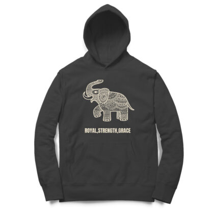 Patterned Elephant Royal,Strength,grace - Men’s Hoodies
