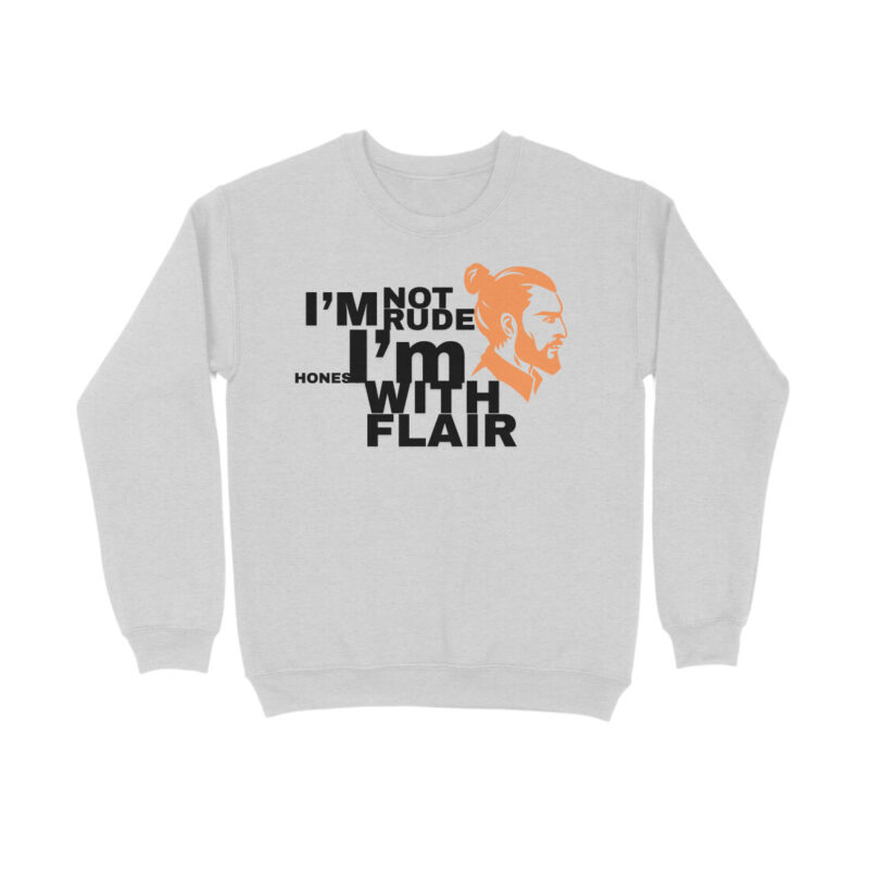 I’m not rude I’m honest with flair - Men's Sweatshirts - Image 2