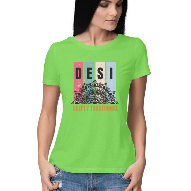 Desi Deeply Traditional – Women's Half Sleeve Round Neck T-Shirt - Image 6