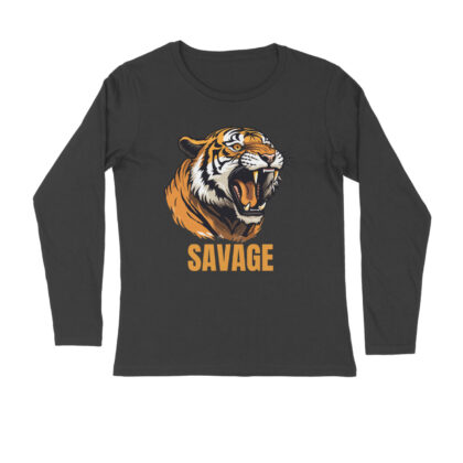 Savage Tiger – Men’s Full Sleeve Round Neck T-Shirt