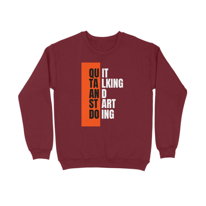 Quit Talking And Start Doing – Men’s Full Sweatshirts - Image 6