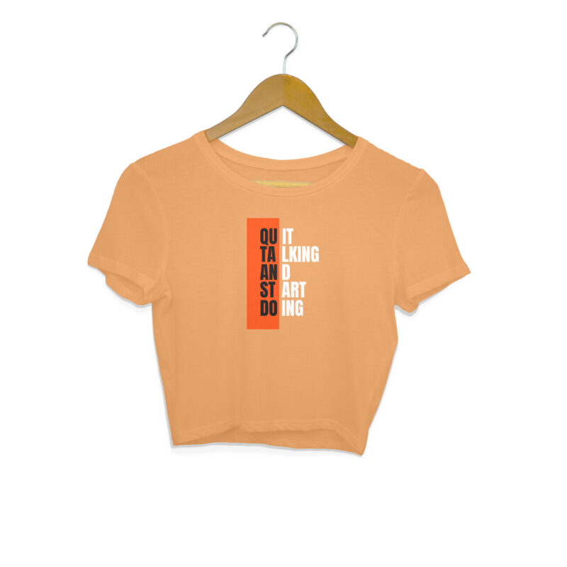 Quit Talking And Start Doing –Women's  Crop Tops - Image 7