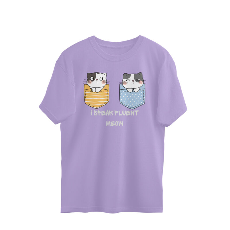 I speak fluent meow – Men’s Oversized T-shirts - Image 3