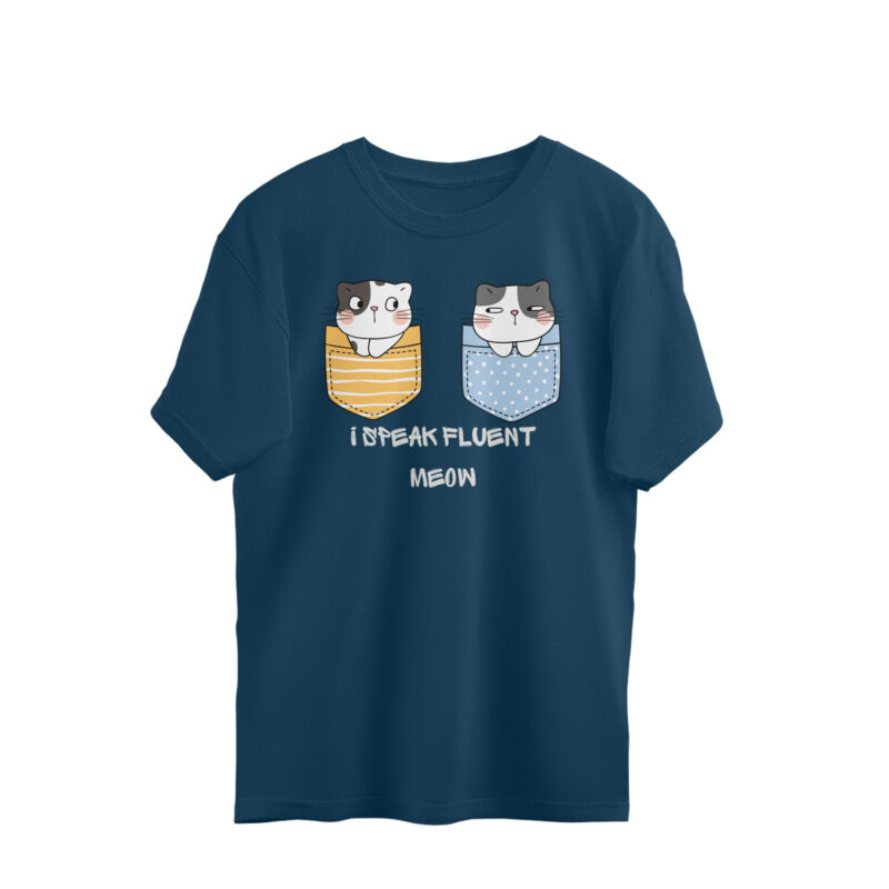 I speak fluent meow – Men’s Oversized T-shirts - Image 4