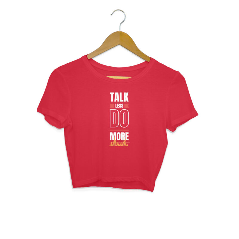 Talk Less Do More – Women's Crop Tops - Image 6
