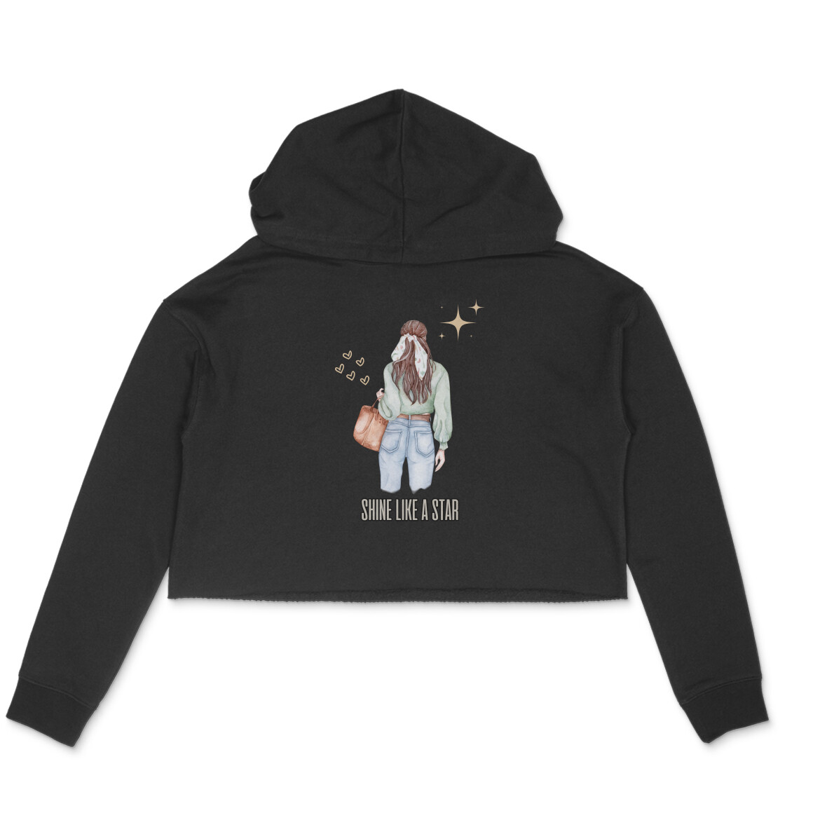 Shine Like a Star â Women's Crop Hoodies
