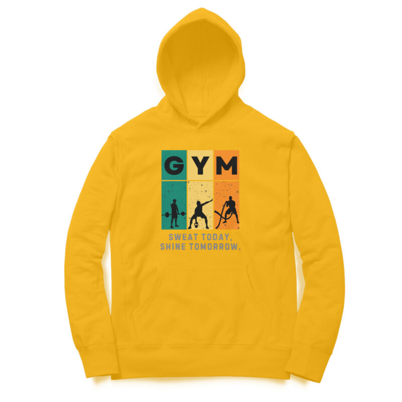 GYM Sweat Today, Shine Tomorrow. - Men’s Hoodies - Image 3