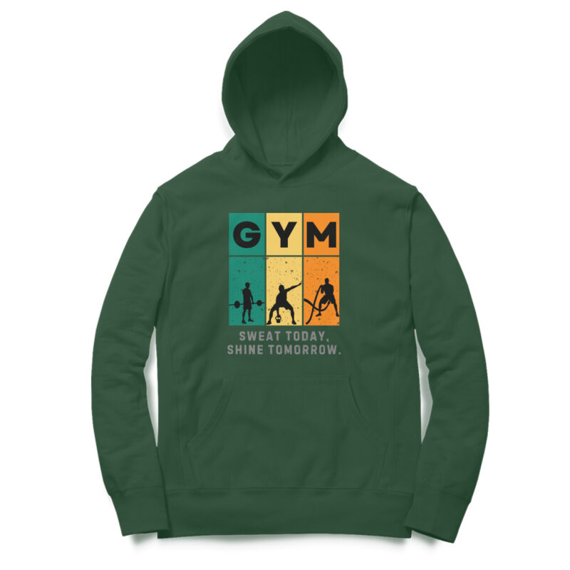 GYM Sweat Today, Shine Tomorrow. - Men’s Hoodies - Image 10