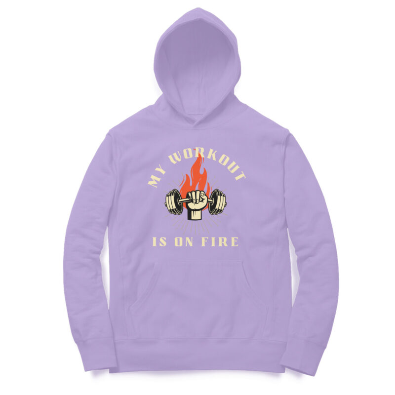 My Workout is on Fire - Men’s Hoodies - Image 4