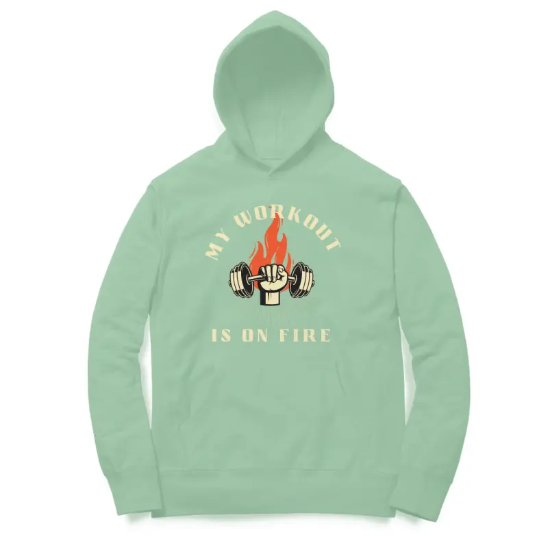 My Workout is on Fire - Men’s Hoodies - Image 6