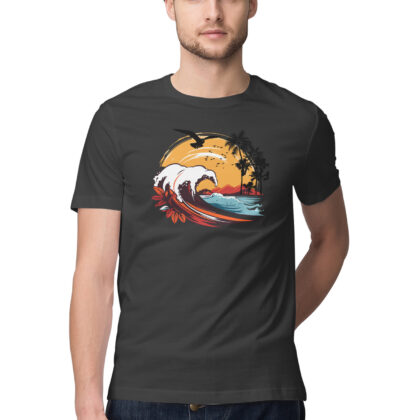 Waves Whisper Freedom - Men's Half Sleeve Round Neck T-Shirt