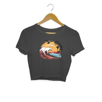 Waves Whisper Freedom – Women's Crop Tops