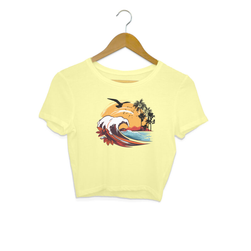 Waves Whisper Freedom – Women's Crop Tops - Image 2