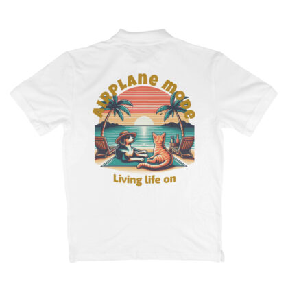 Living Life on Airplane Mode Polo T-Shirt – Men’s