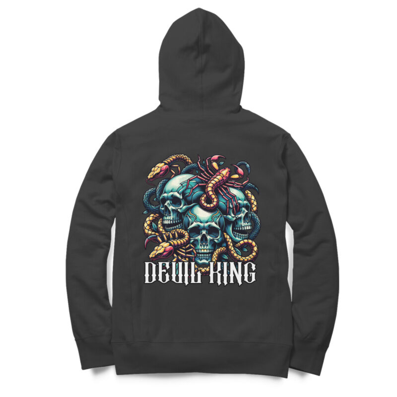 Devil King Men’s Oversized Hoodie – Bold & Comfortable Streetwear - Image 2