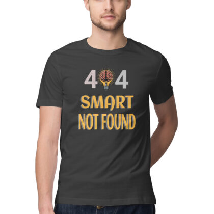404 Smart Not Found – Men’s Half Sleeve Round Neck T-Shirt