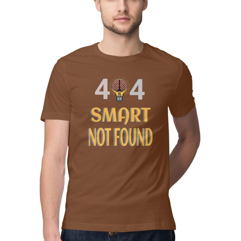 404 Smart Not Found – Men’s Half Sleeve Round Neck T-Shirt - Image 3