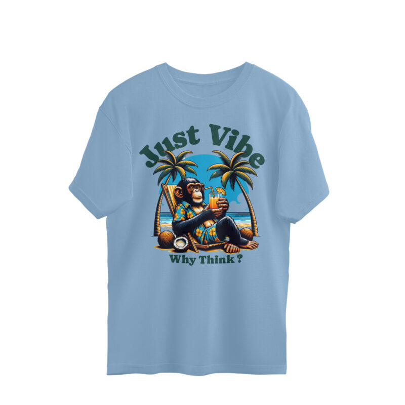 Why Think? Just Vibe Oversized T-shirt – Men’s - Image 2