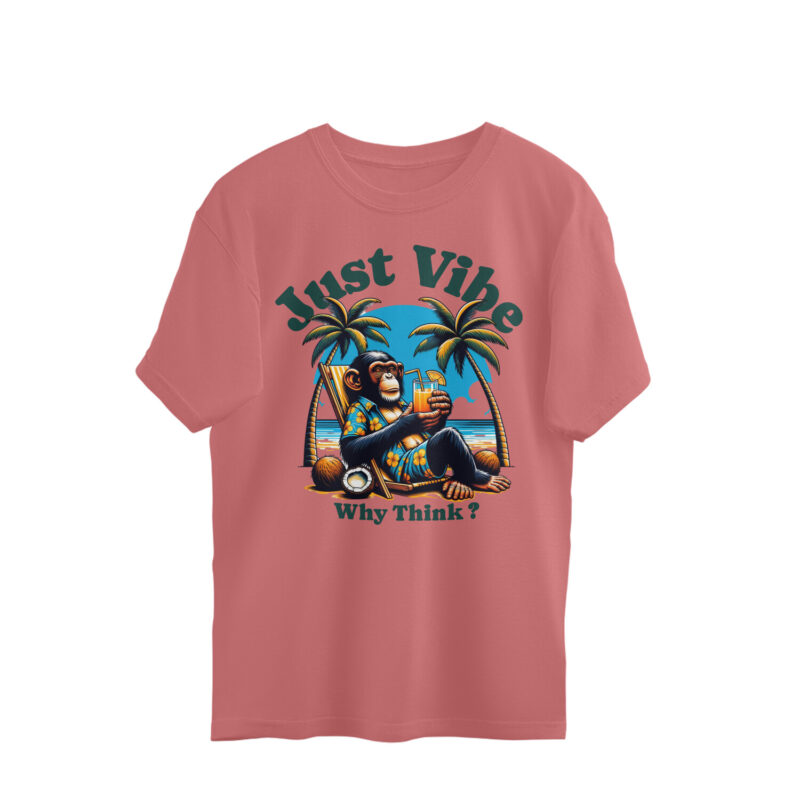 Why Think? Just Vibe Oversized T-shirt – Men’s - Image 3