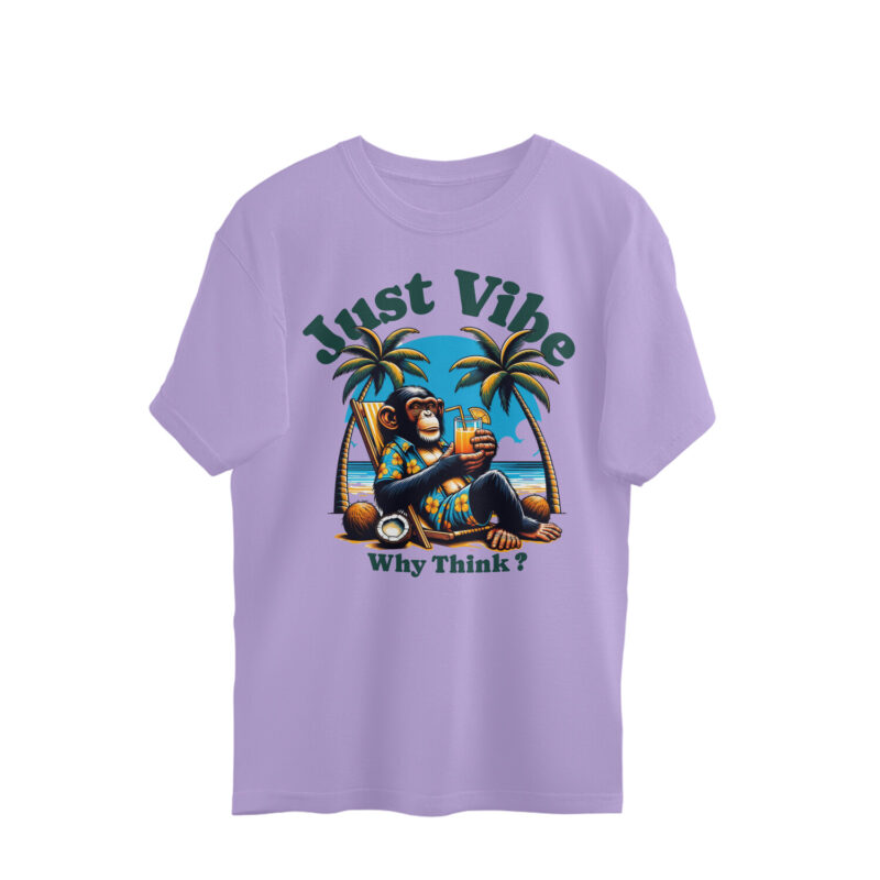 Why Think? Just Vibe Oversized T-shirt – Men’s - Image 4