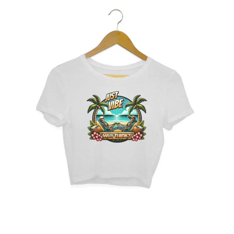 Why Think? Just Vibe Crop Top – Women’s - Image 10