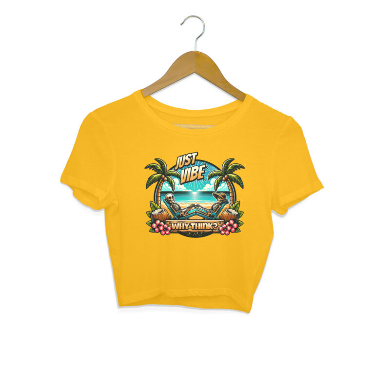Why Think? Just Vibe Crop Top – Women’s - Image 2