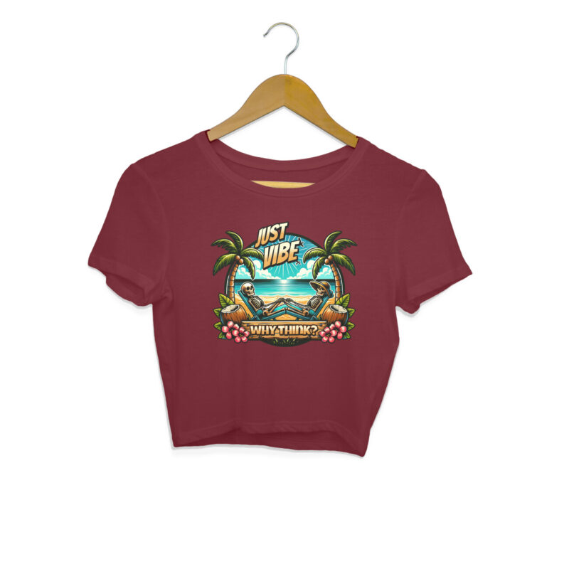 Why Think? Just Vibe Crop Top – Women’s - Image 3