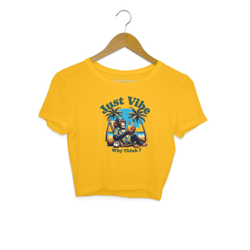 Why Think? Just Vibe Crop Top – Women’s - Image 3