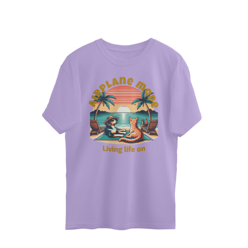 Living Life on Airplane Mode Oversized T-Shirt – Men’s - Image 3