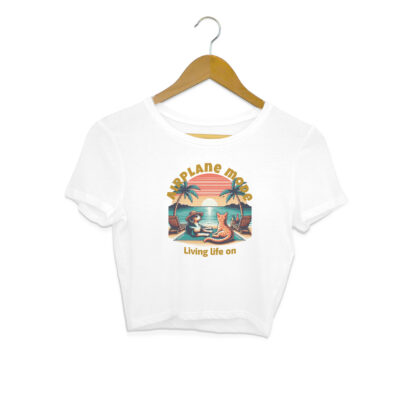 Living Life on Airplane Mode Crop Top – Women’s