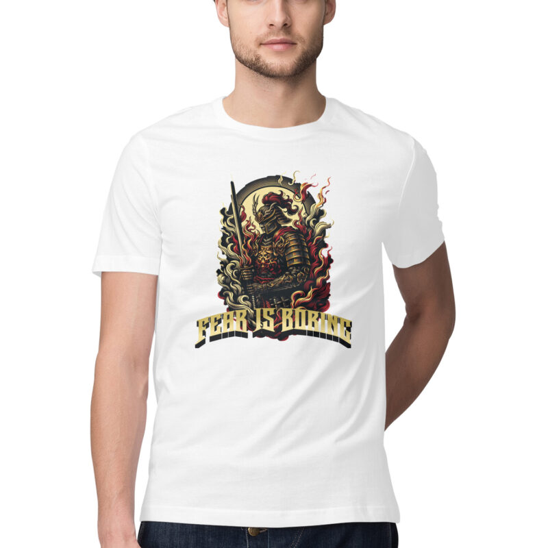Fear is Boring T-shirt – Men’s Half Sleeve Round Neck - Image 14