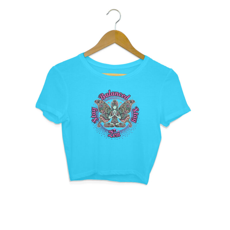 Stay Balanced, Stay Zen Crop Top – Women’s - Image 2