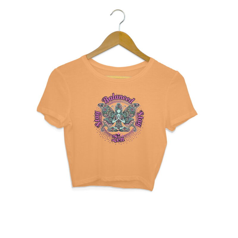 Stay Balanced, Stay Zen Crop Top – Women’s - Image 5