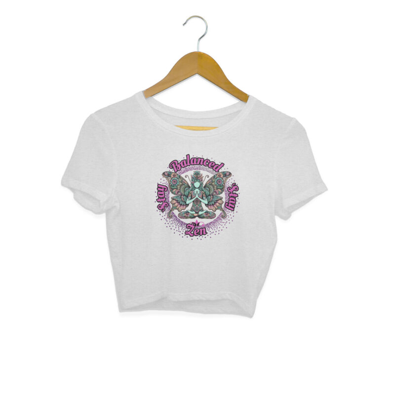 Stay Balanced, Stay Zen Crop Top – Women’s - Image 6